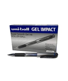 UNI BALL  GEL IMPACT  - UM- 153S - (12Pcs/PKT)  -  (BL & BLACK) 
